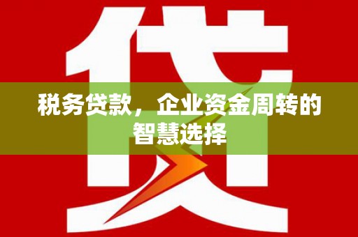 湛江税务贷款，企业资金周转的智慧选择