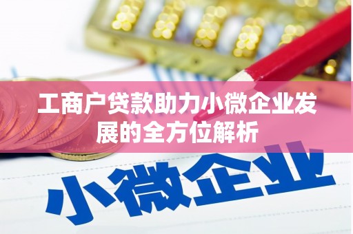 湛江工商户贷款助力小微企业发展的全方位解析