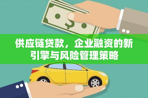 湛江供应链贷款，企业融资的新引擎与风险管理策略