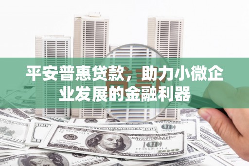 湛江平安普惠贷款，助力小微企业发展的金融利器