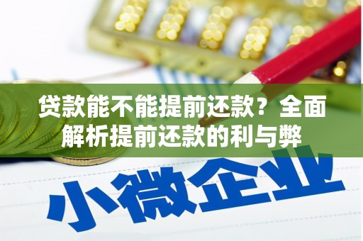 湛江贷款能不能提前还款？全面解析提前还款的利与弊