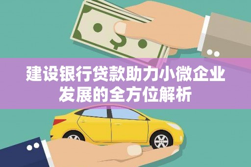 湛江建设银行贷款助力小微企业发展的全方位解析