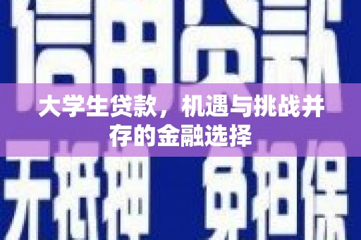 湛江大学生贷款，机遇与挑战并存的金融选择